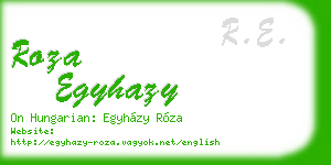 roza egyhazy business card