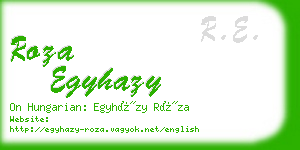 roza egyhazy business card
